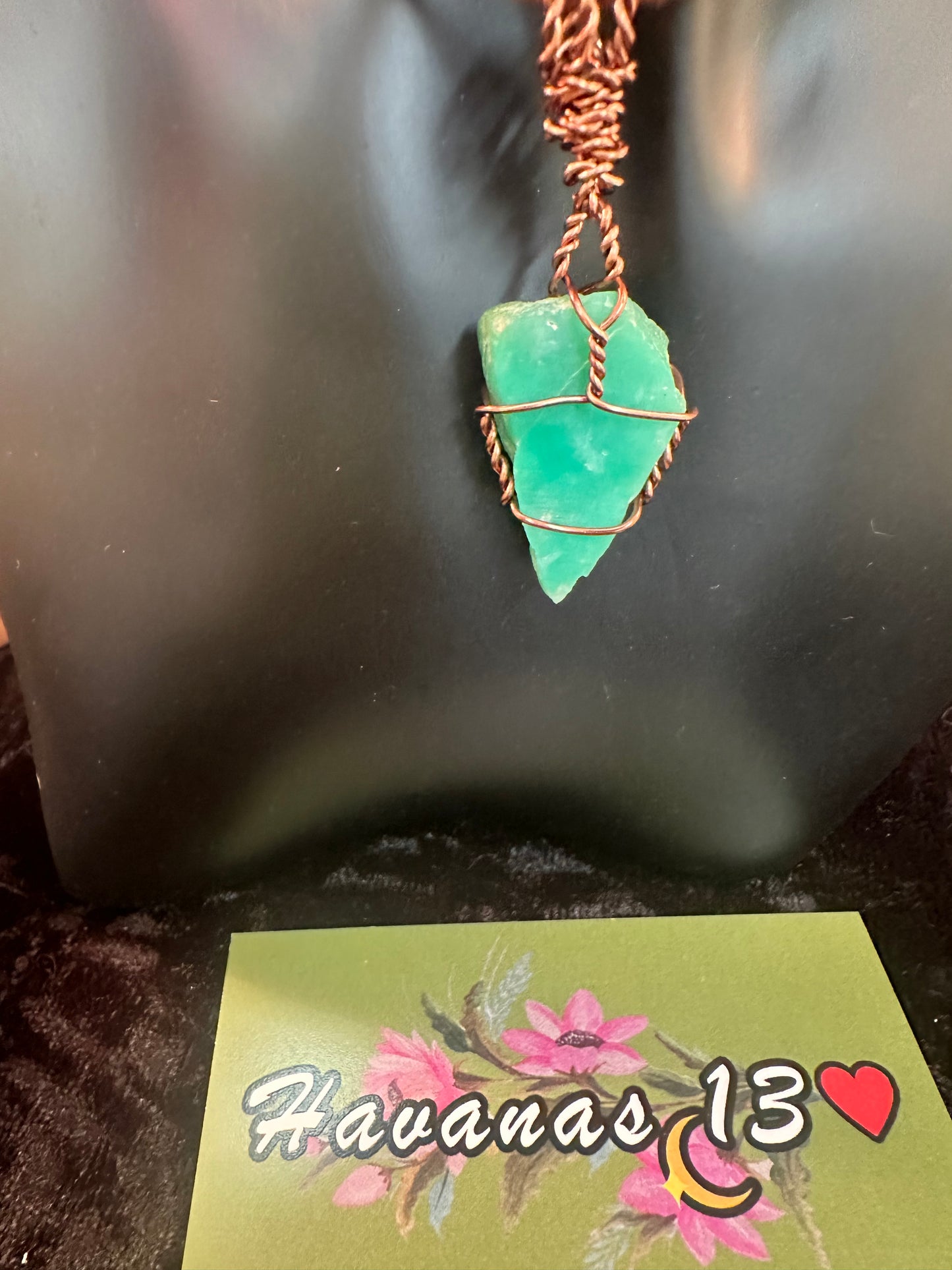 Chrysoprase Pendant Copper