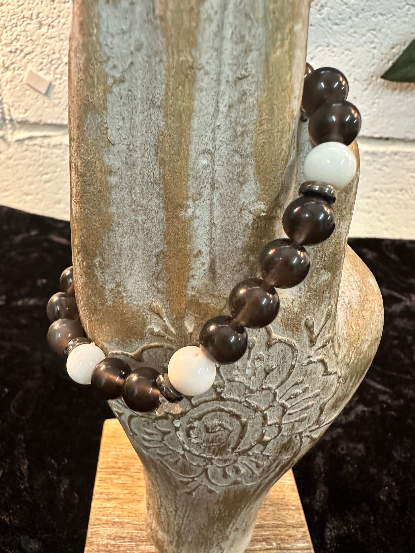 Smoky Quartz Tricada Shell Bracelet