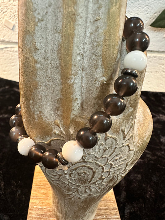 Smoky Quartz Tricada Shell Bracelet