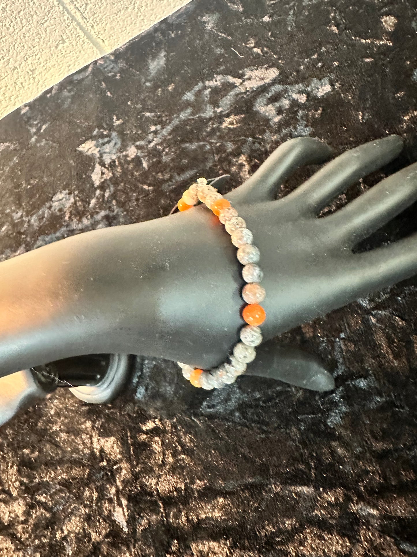 Yooperlite/ Orange Calcite Bracelet