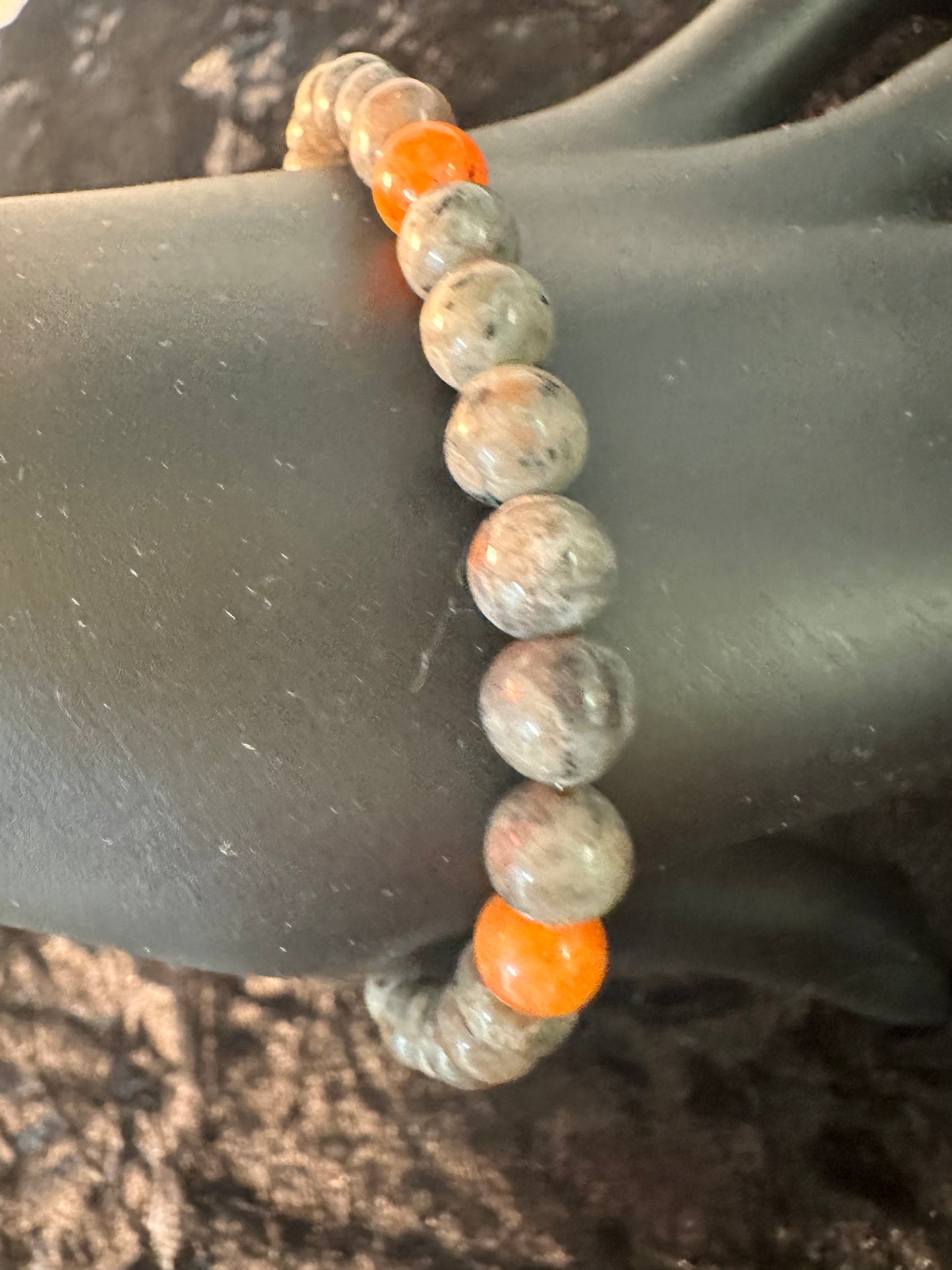 Yooperlite/ Orange Calcite Bracelet