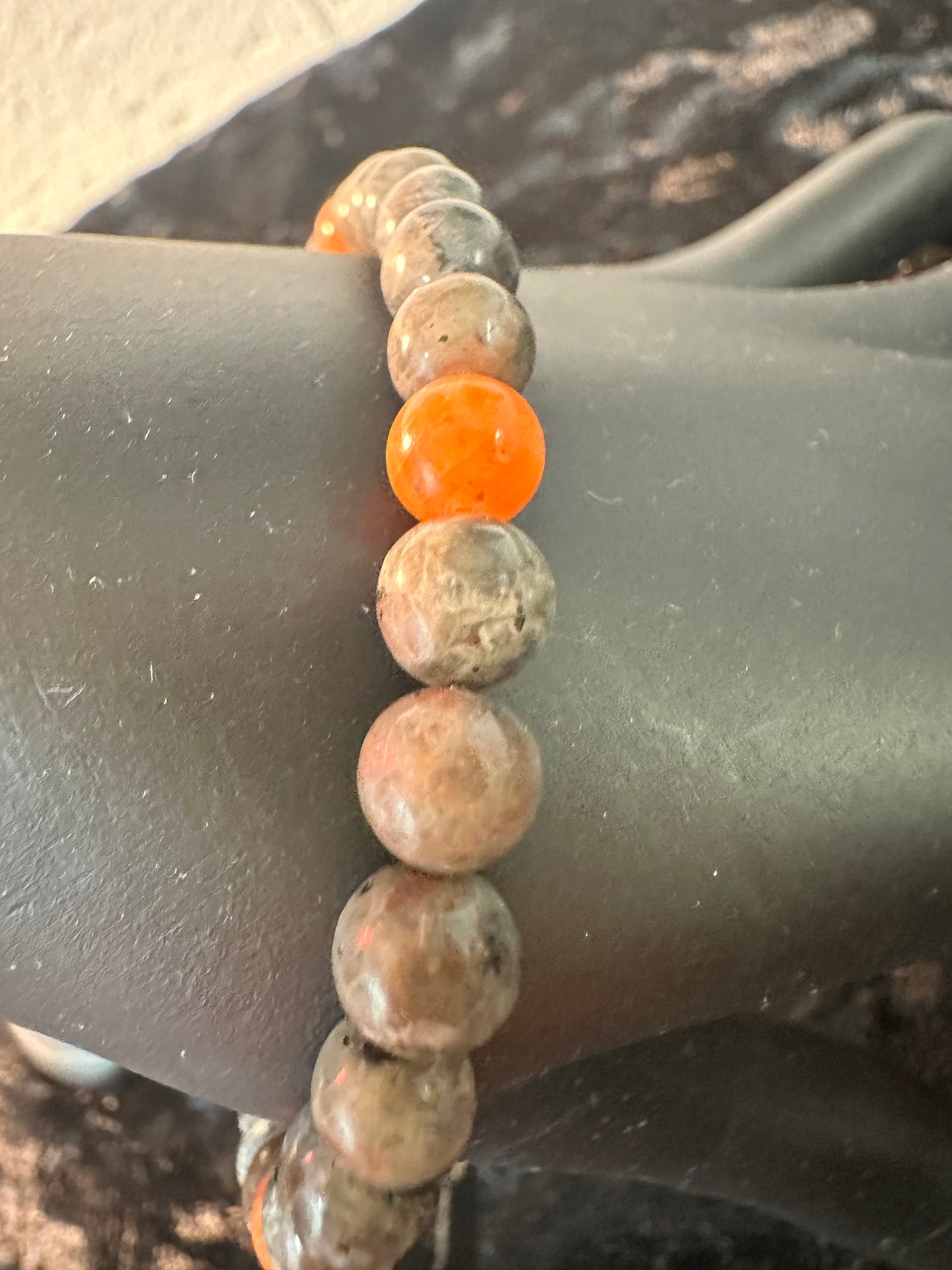 Yooperlite/ Orange Calcite Bracelet