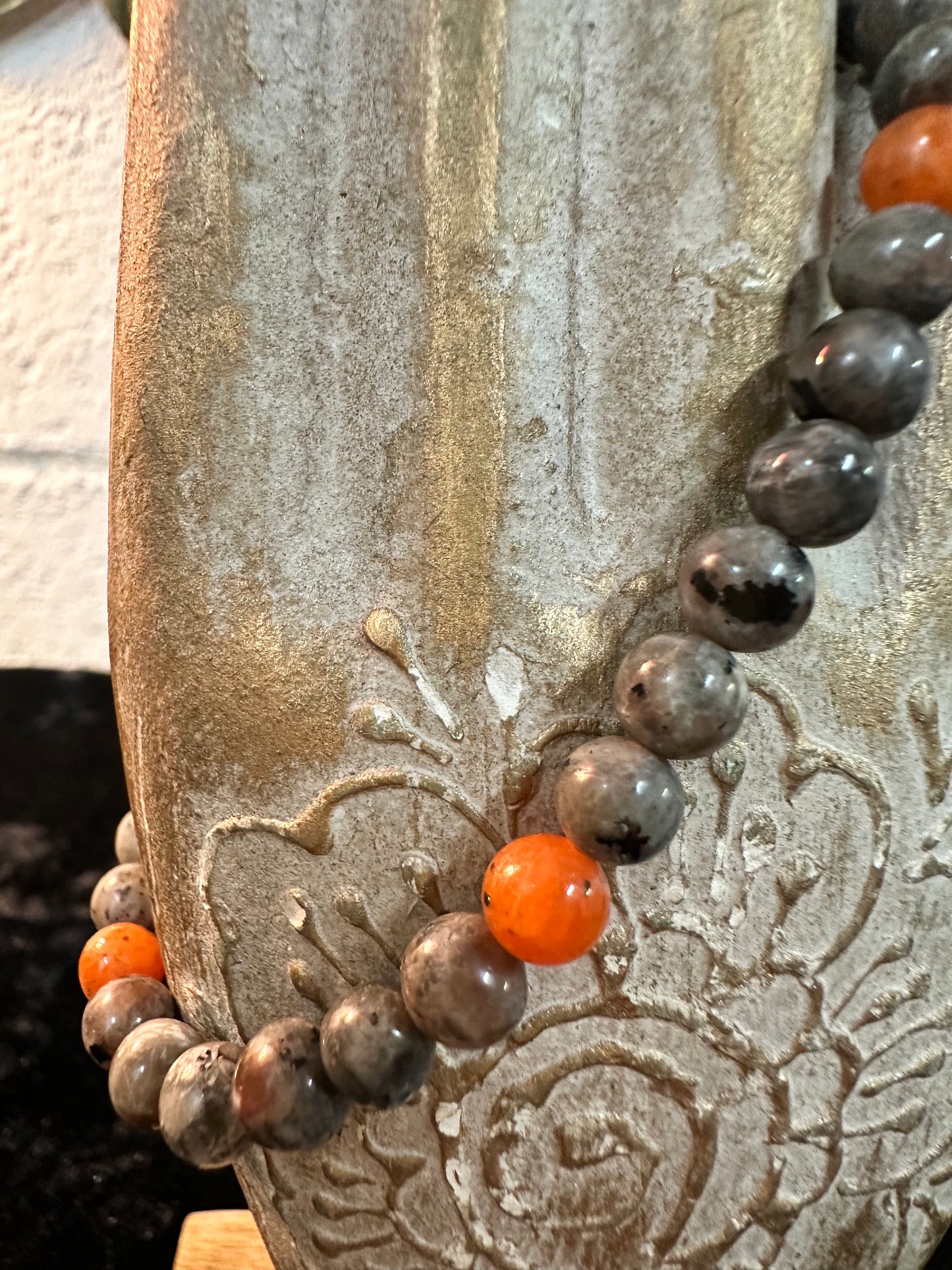 Yooperlite/ Orange Calcite Bracelet