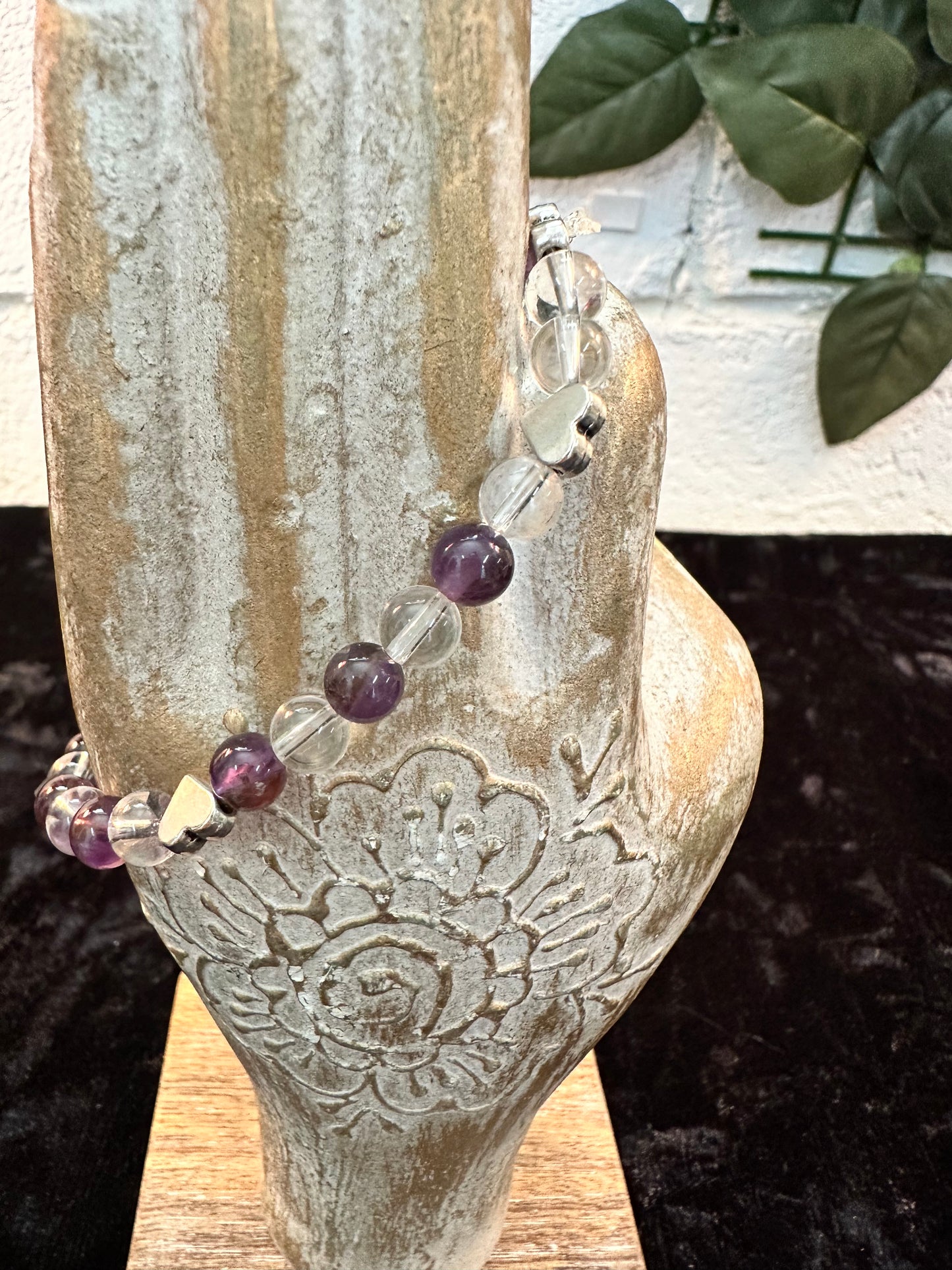 Amethyst Clear Quartz Bracelet