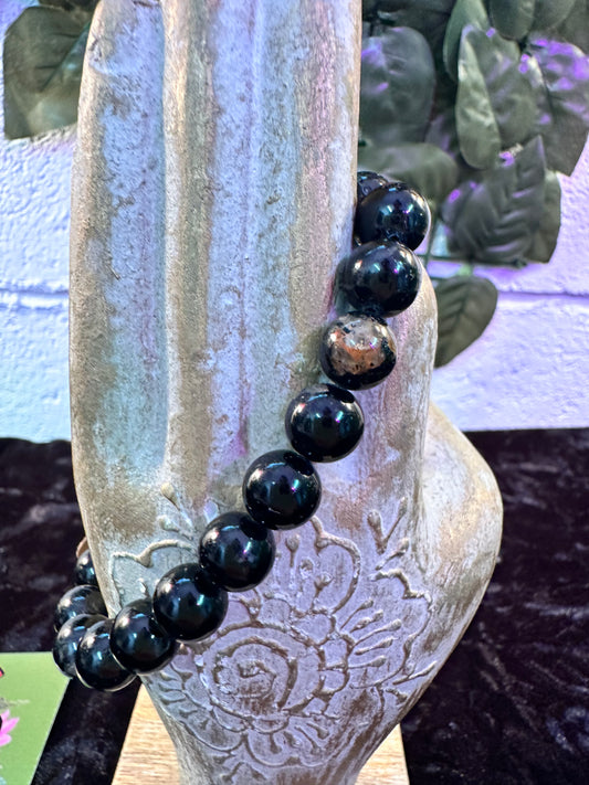 Black Tourmaline Red Jasper Bracelet