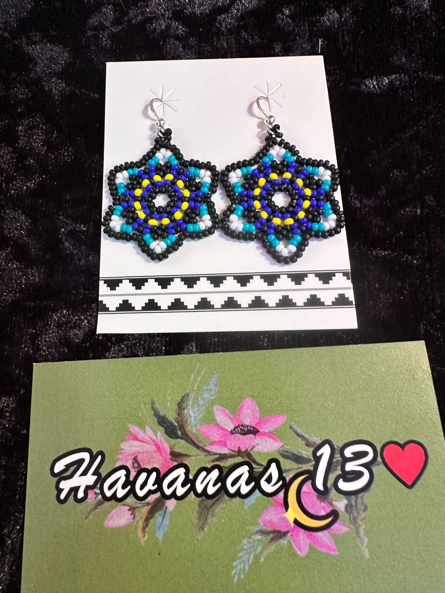 Genuine Hand Beaded Indigenous Earrings