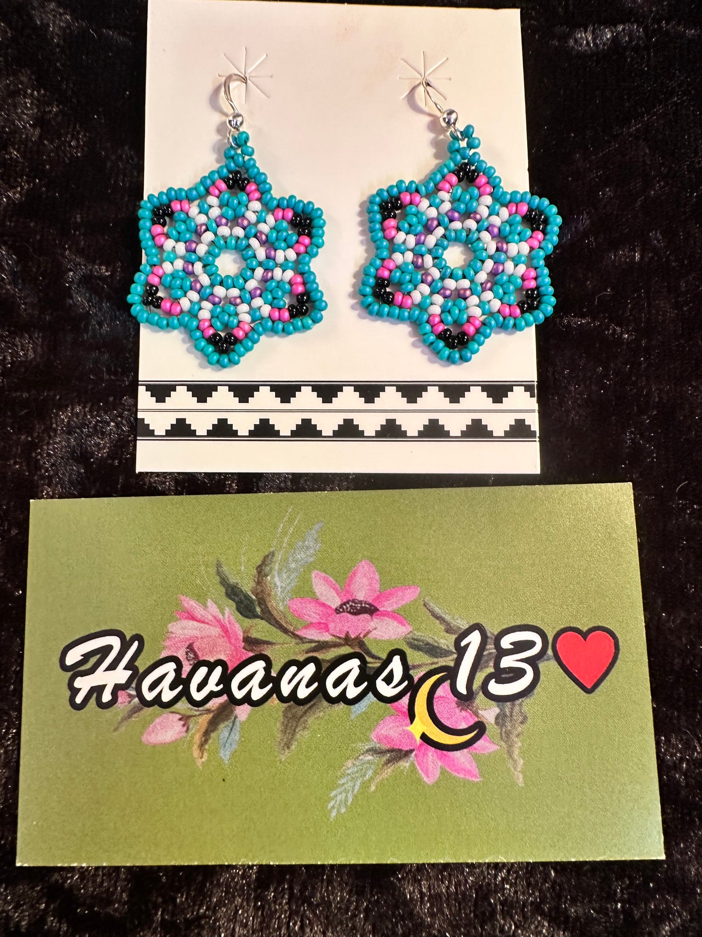 Genuine Hand Beaded Indigenous Earrings