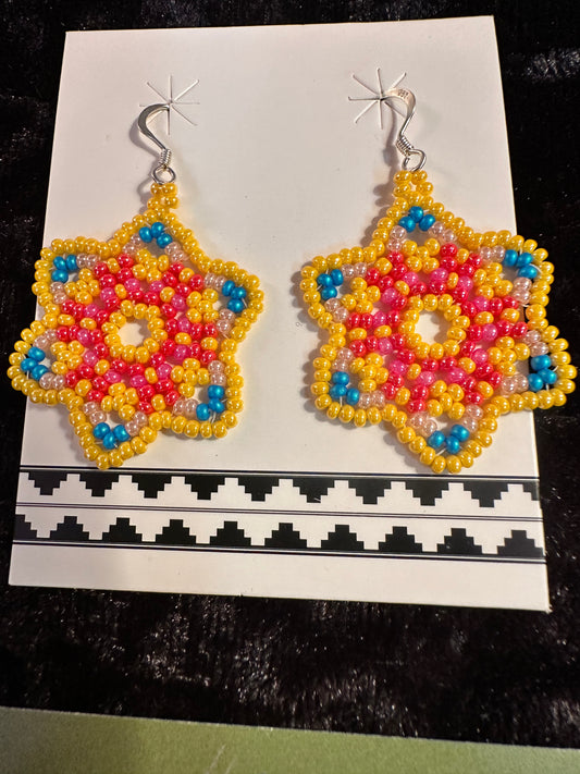 Genuine Hand Beaded Indigenous Earrings