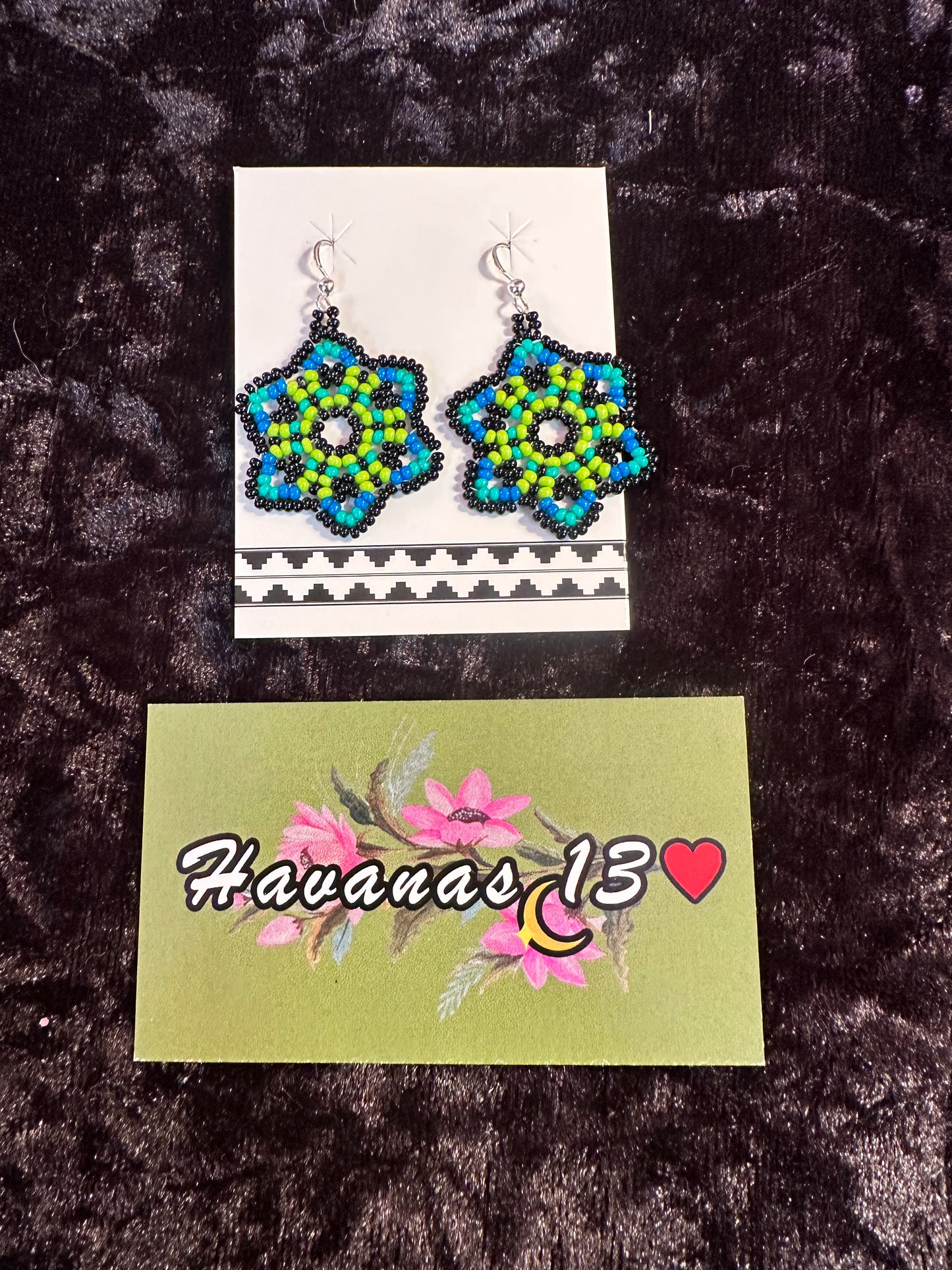 Genuine Hand Beaded indigenous Earrings