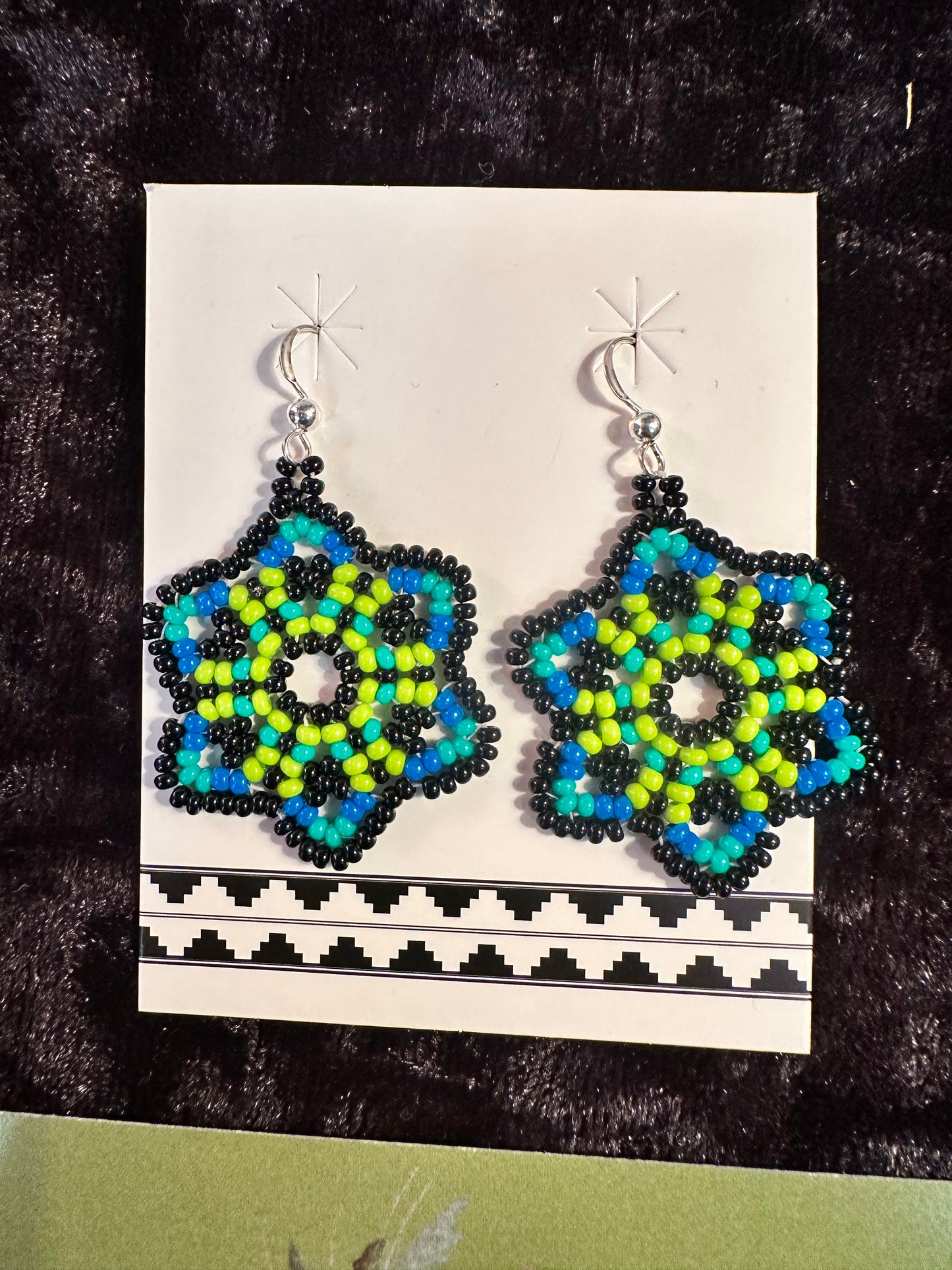 Genuine Hand Beaded indigenous Earrings