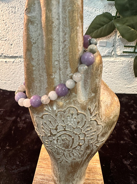 Lavendar Quartz Eagle Eye Bracelet