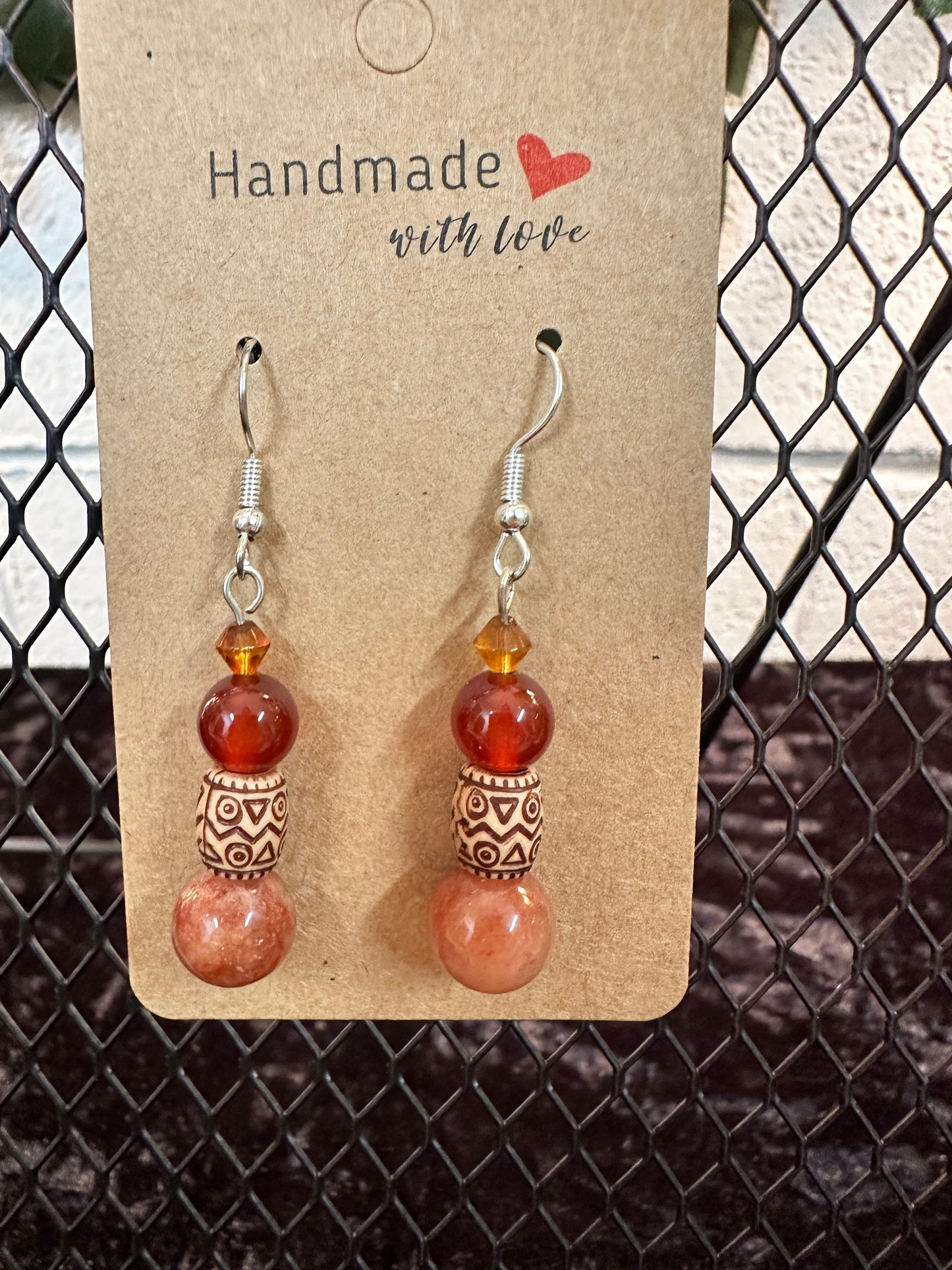 Island Vibes Peach Sunset Earrings