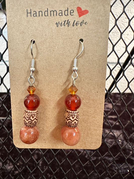 Island Vibes Peach Sunset Earrings