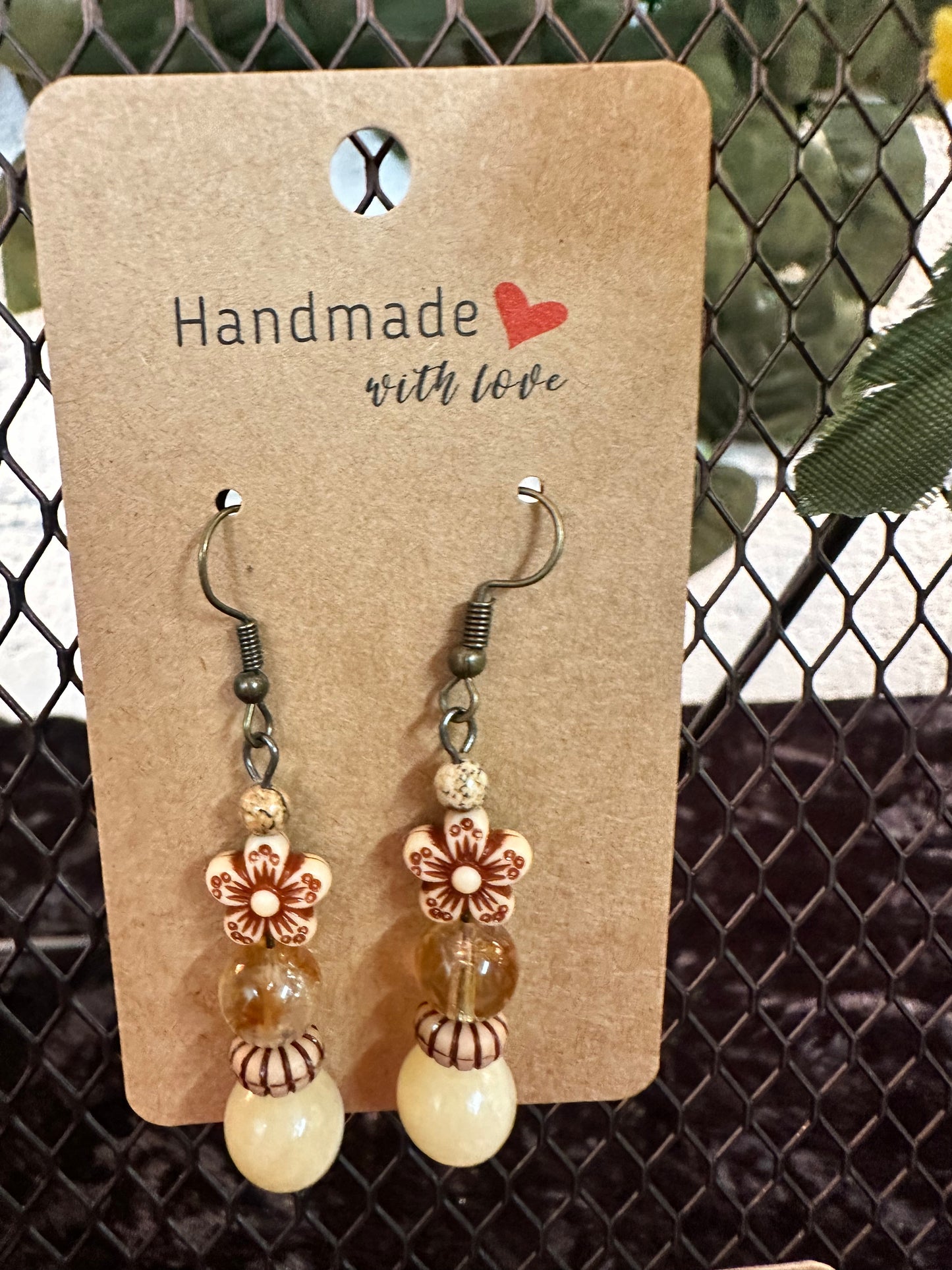 Island Vibes Floral Ivory Earrings