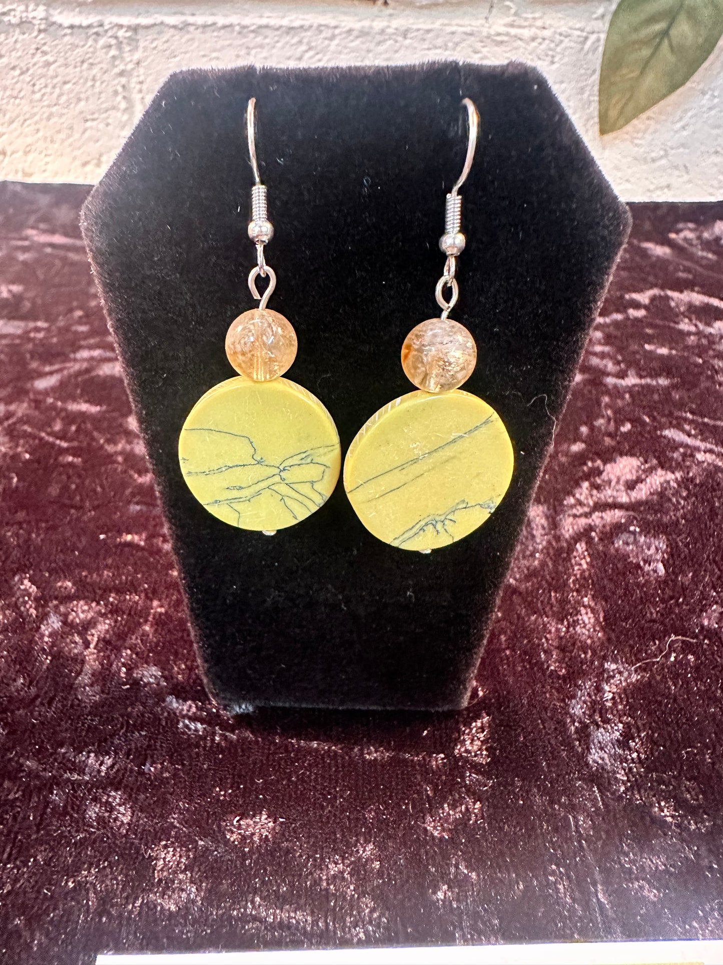 Yellow Marble Timeless Beauty Earrings