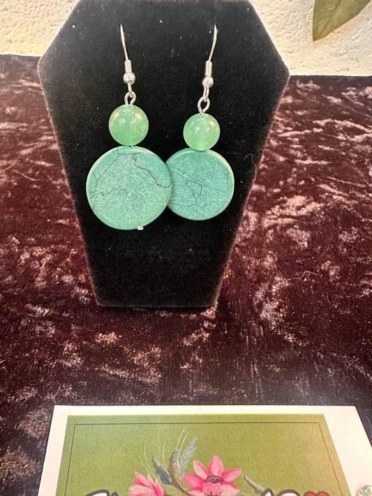 Minty green timeless beauty earrings