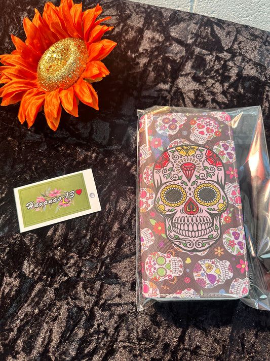 Dia de Los Muertos Wallet Red Diamond