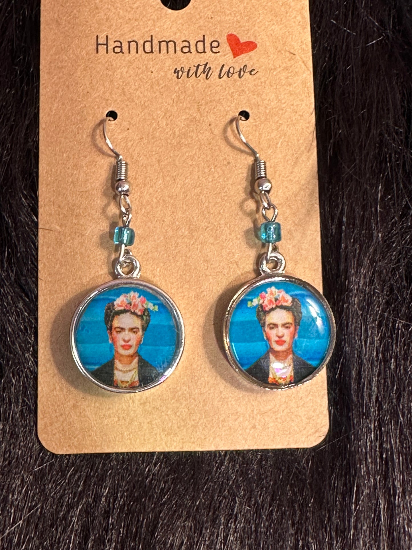 Frida Kahlo Earrings Blue